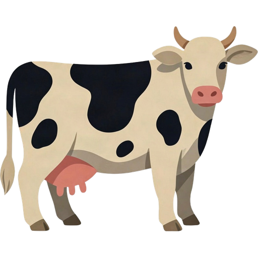 cow — illustration for the TotWord animals lesson