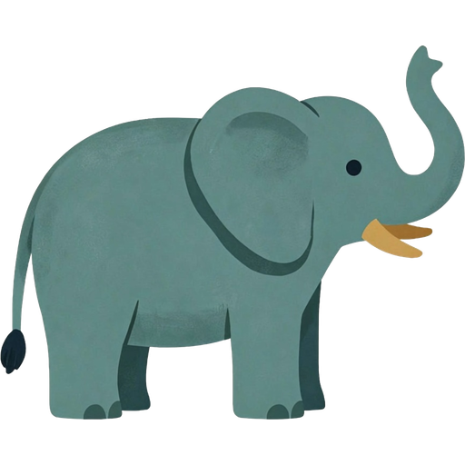 elephant — illustration for the TotWord animals lesson
