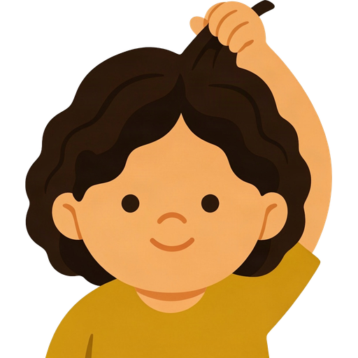 hair — illustration for the TotWord body-parts lesson