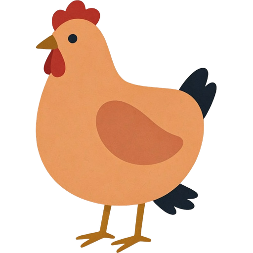 hen — illustration for the TotWord farm-animals lesson