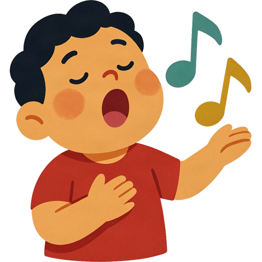 sing — illustration for the TotWord actions lesson