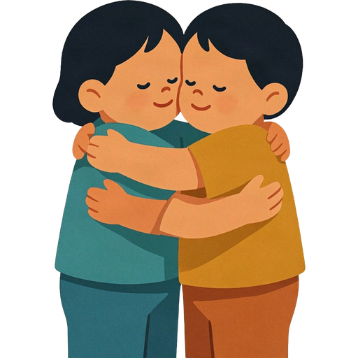 hug — illustration for the TotWord actions lesson