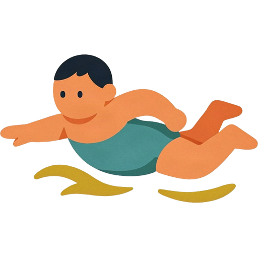 swim — illustration for the TotWord actions lesson