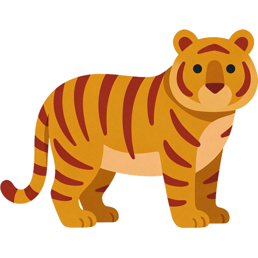 tiger — illustration for the TotWord animals lesson