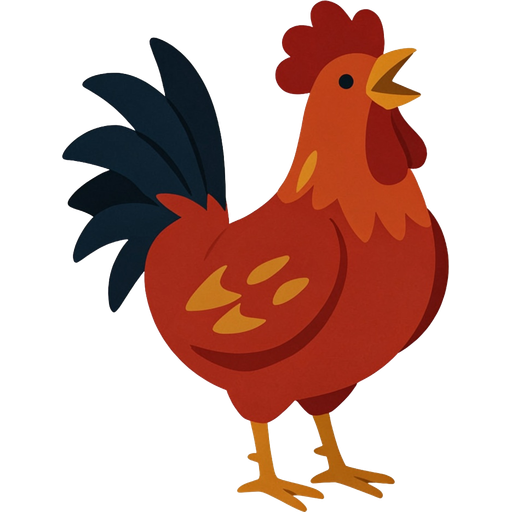 rooster — illustration for the TotWord farm-animals lesson
