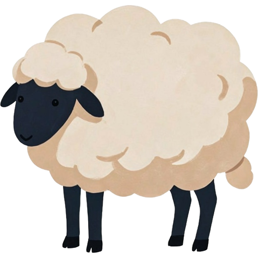 sheep — illustration for the TotWord farm-animals lesson