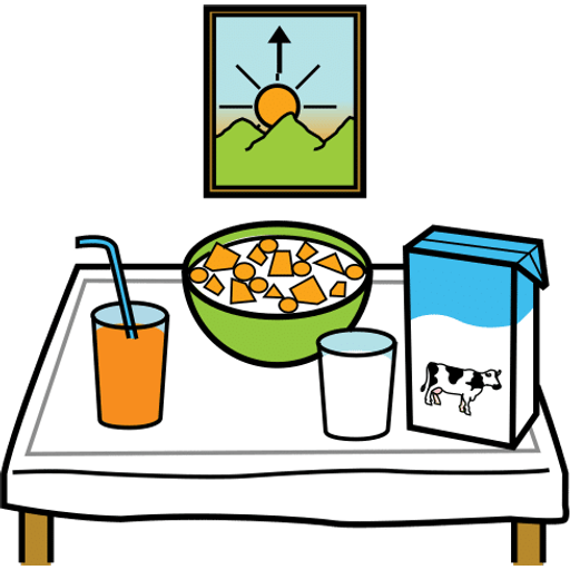 breakfast — illustration for the TotWord meals lesson