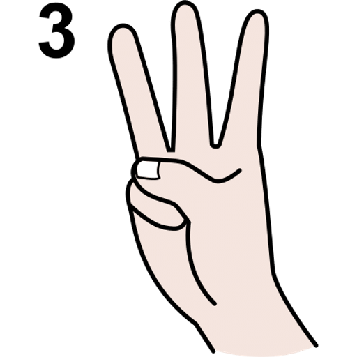 three — illustration for the TotWord numbers lesson