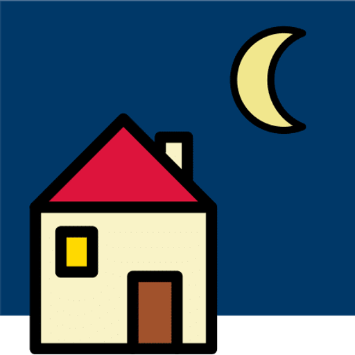 night — illustration for the TotWord time lesson