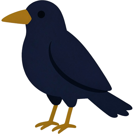 crow — illustration for the TotWord birds lesson