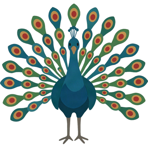 peacock — illustration for the TotWord birds lesson
