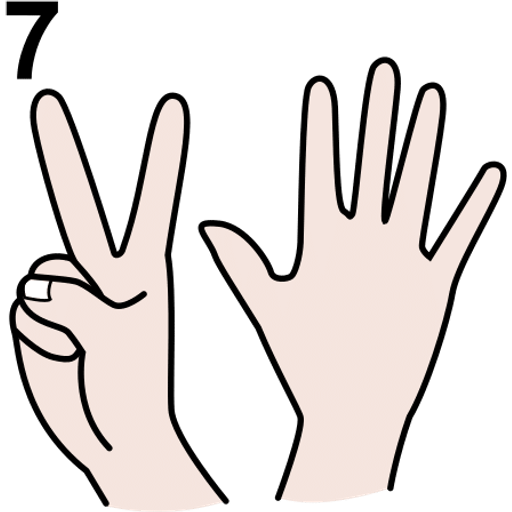 seven — illustration for the TotWord numbers lesson