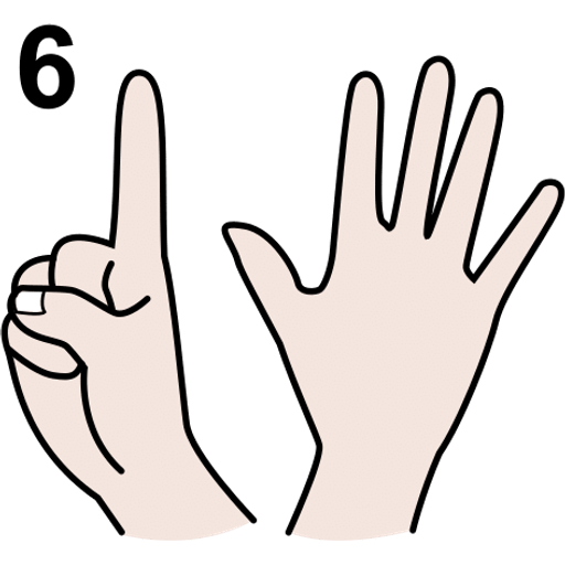 six — illustration for the TotWord numbers lesson
