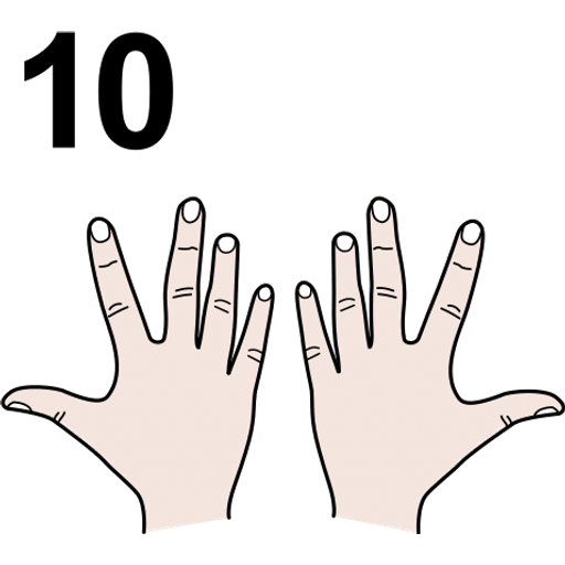 ten — illustration for the TotWord numbers lesson