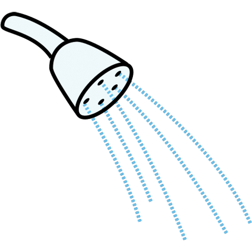 shower — illustration for the TotWord bathroom lesson