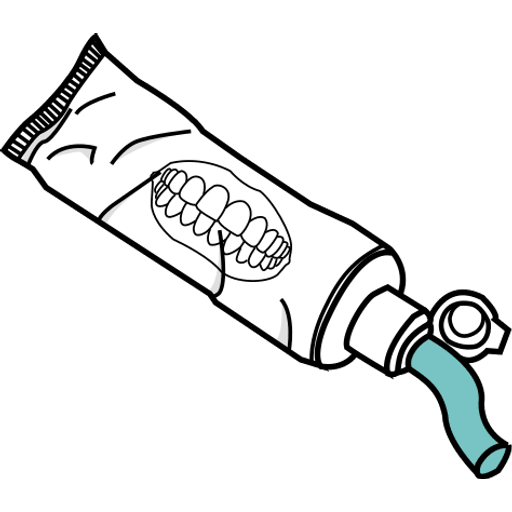 toothpaste — illustration for the TotWord bathroom lesson