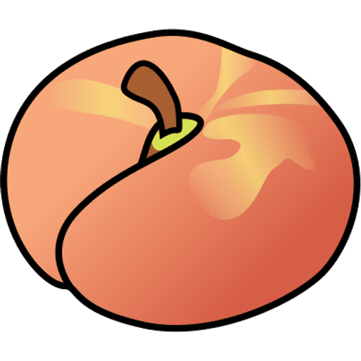 peach — illustration for the TotWord fruits lesson