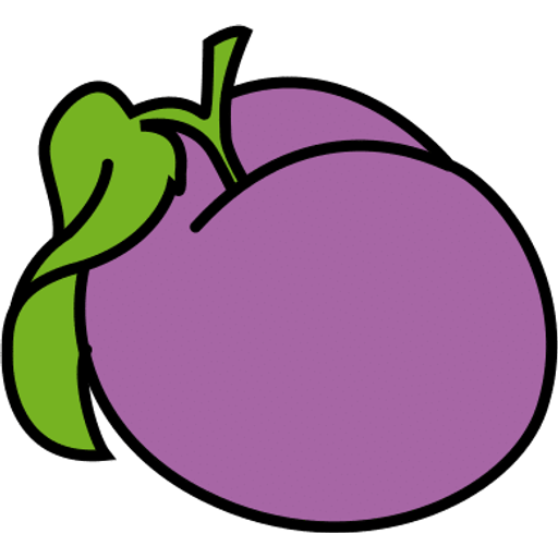 plum — illustration for the TotWord fruits lesson