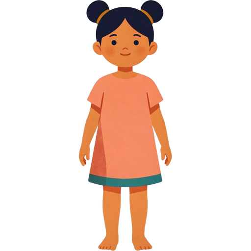 girl — illustration for the TotWord people lesson