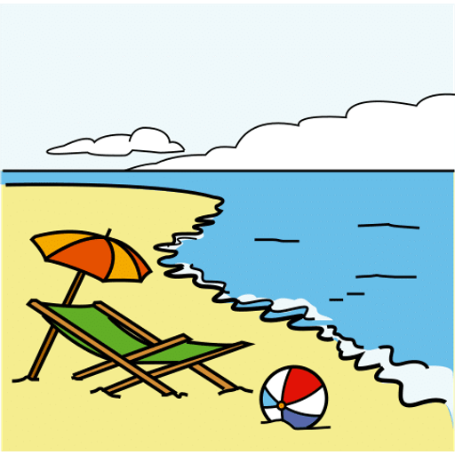 beach — illustration for the TotWord places lesson