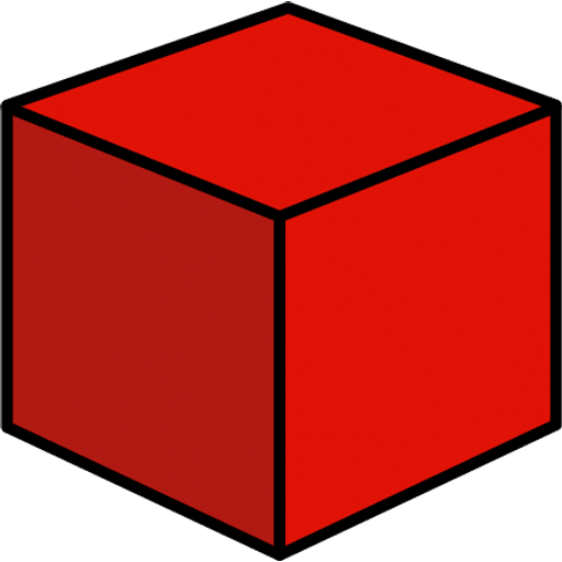 cube — illustration for the TotWord shapes lesson