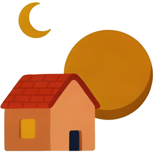 evening — illustration for the TotWord time lesson